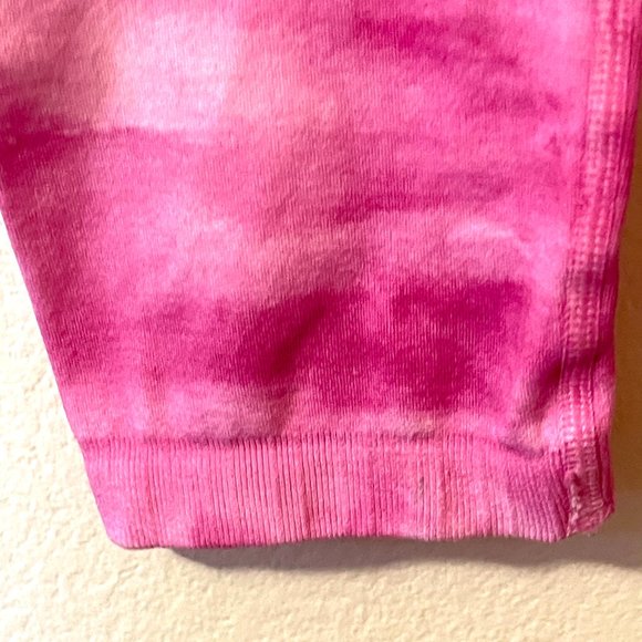 Free People Movement Leggings XS/S Pink White Tie Dye Pants - Picture 10 of 10